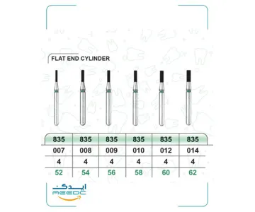 فرز فیشور کوتاه دور سبز (تراش) بسته 5 عددی