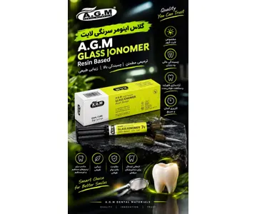 گلس آینومر لایت کیور سرنگی AGM مخصوص لاینینگ و بیس ترمیمی